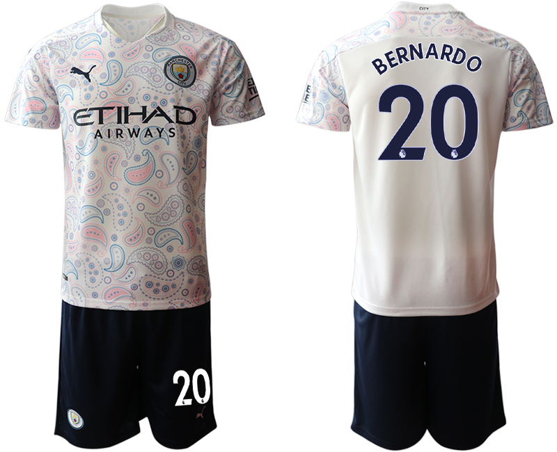 Men 2020-2021 club Manchester City away #20 white Soccer Jerseys->manchester city jersey->Soccer Club Jersey